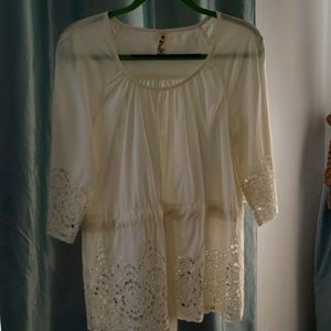 White cream color top from anthropologie